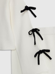 River Island Cream Bow Sleeve Top & Joggers Set - Image 4 of 5