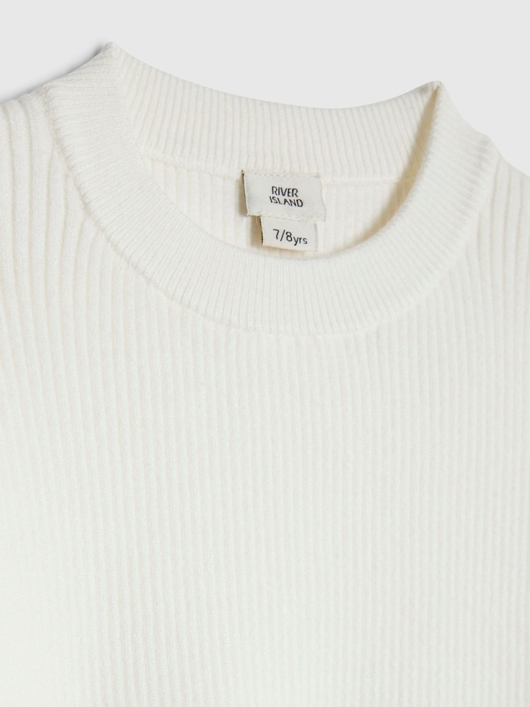 River Island Cream Bow Sleeve Top & Joggers Set - Image 5 of 5