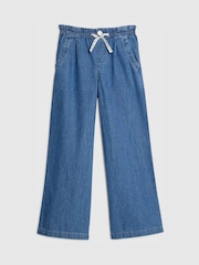 River Island Blue Pull On Wide Leg Jeans - Image 1 of 3