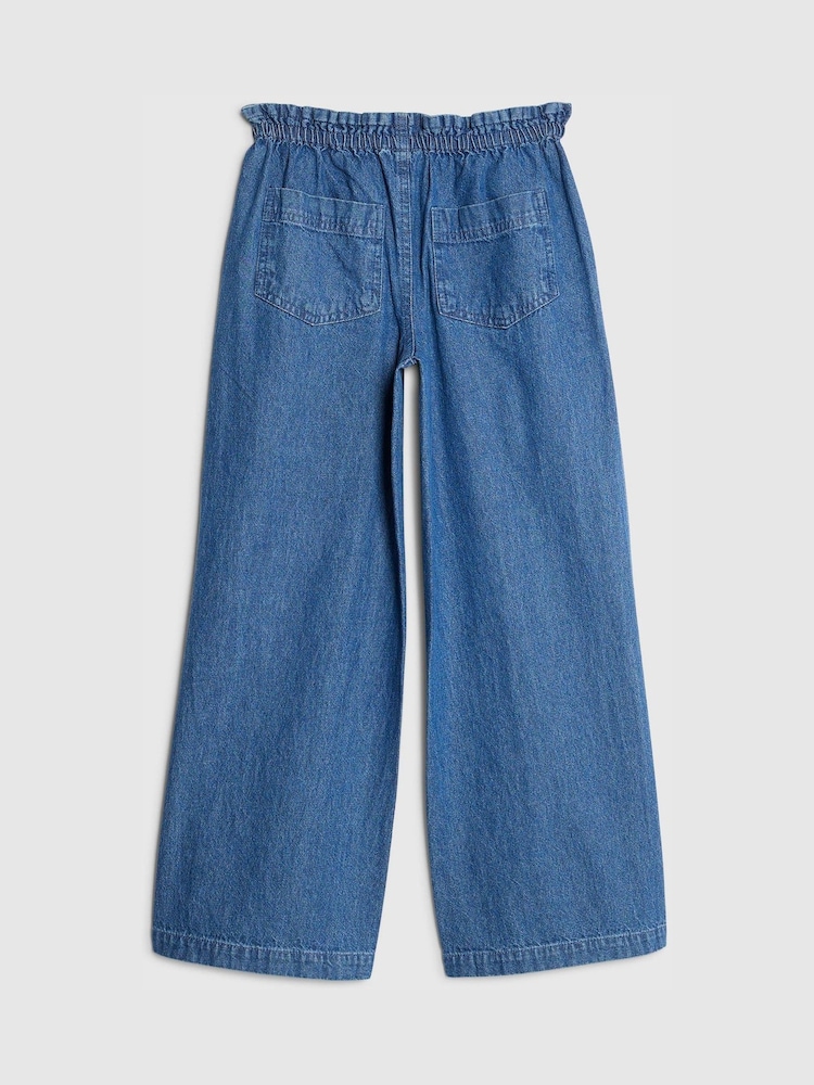 River Island Blue Pull On Wide Leg Jeans - Image 2 of 3