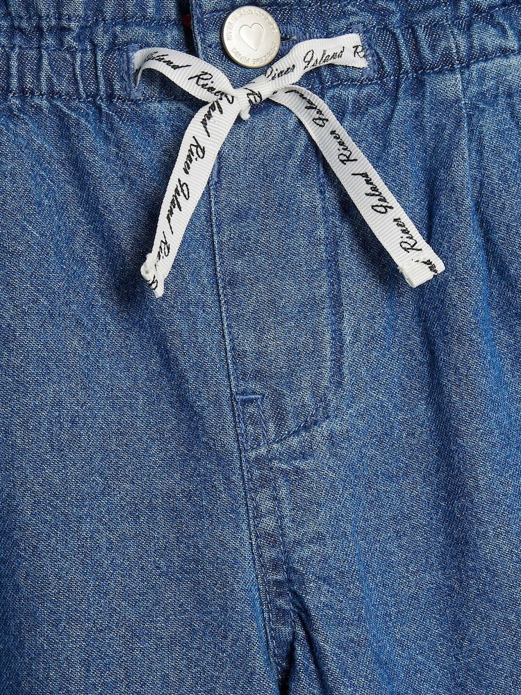River Island Blue Pull On Wide Leg Jeans - Image 3 of 3