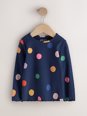 Ecru Rainbow Horse - 5 Pack Long Sleeve Ribbed Tops (3mths-7yrs) - Image 5 of 10