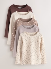 Neutro - Long Sleeve Ribbed Tops 5 Pack (3mths-7yrs) - Imagem 1 de 10
