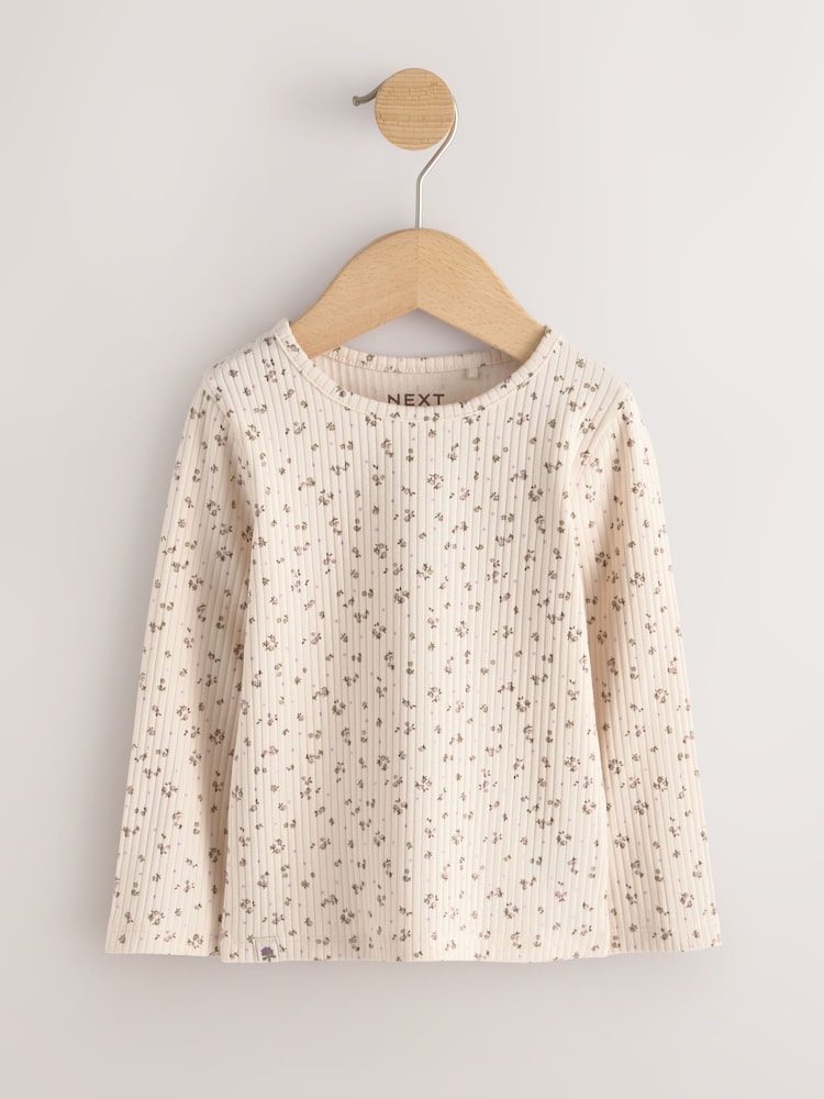 Neutro - Long Sleeve Ribbed Tops 5 Pack (3mths-7yrs) - Imagem 2 de 10