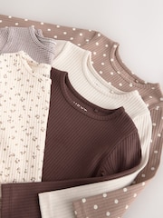 Neutro - Long Sleeve Ribbed Tops 5 Pack (3mths-7yrs) - Imagem 9 de 10