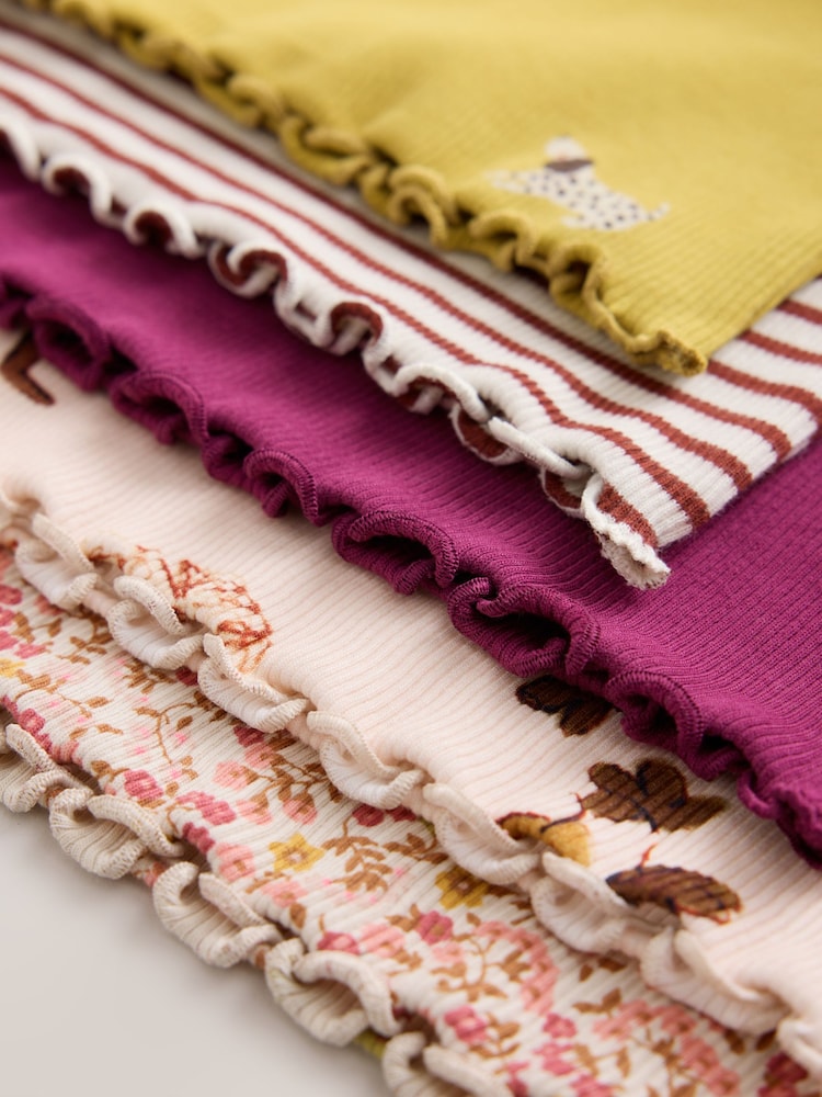 Berry Autumn Fairies - Long Sleeve Ribbed Tops 5 Pack (3mths-7yrs) - Imagem 9 de 9
