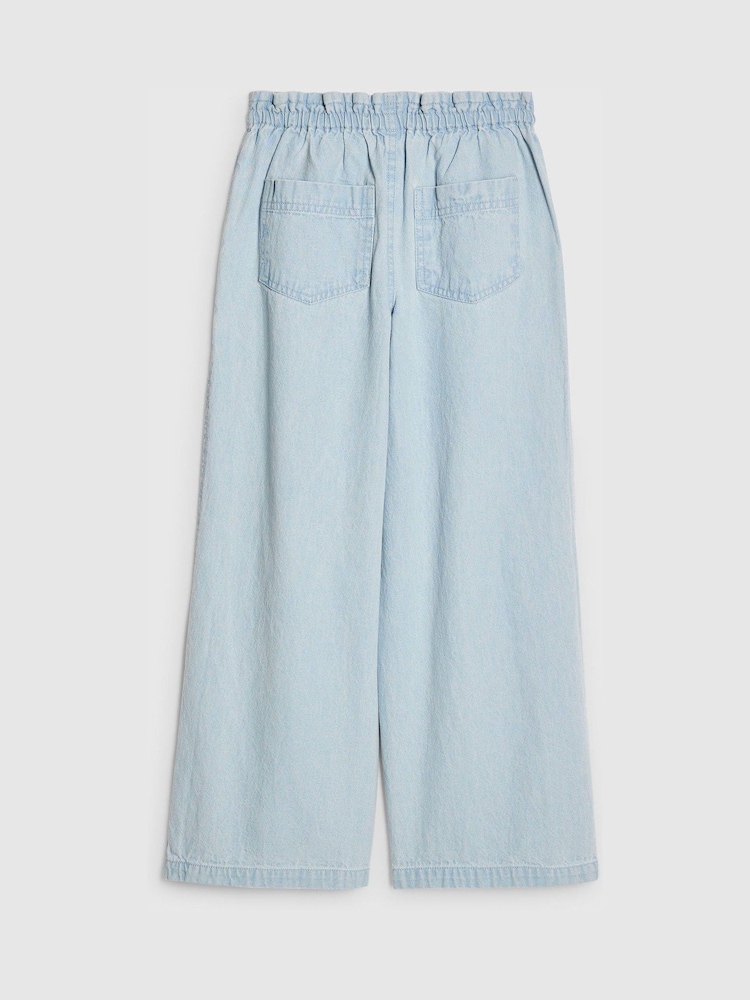 River Island Blue Pull On Wide Leg Jeans - Image 2 of 5