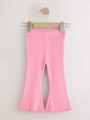 Grønn/Rosa - Ribbestrikkede Flare Leggings 5 Pakke (1 til327år) - Bilde 4 av 9