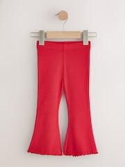 Grønn/Rosa - Ribbestrikkede Flare Leggings 5 Pakke (1 til327år) - Bilde 7 av 9