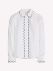 Boden White Embroidered Cotton Shirt - Image 6 of 6