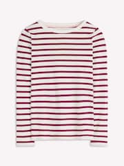 Boden Purple Olivia Long Sleeve Breton Top - Image 5 of 5