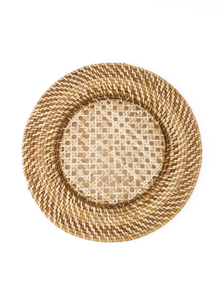Sixty3 Styled Natural Rattan Placemat - Image 1 of 2 Sixty3 Styled Natural Rattan Placemat - Image 1 of 2
