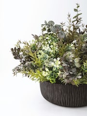 Sixty3 Styled Black Terra Vase with Foliage - Image 2 of 2