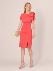 Adrianna Papell Pleated Bow Dress - Imagen 1 de 6