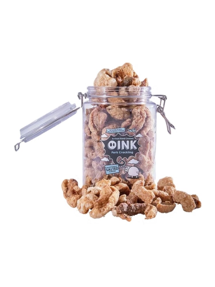 Oink Traditionally Salted Pork Crackling Gifting Jar 280g - Image 3 of 3 Oink Traditionally Salted Pork Crackling Gifting Jar 280g - Image 3 of 3