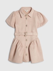 River Island Pink Suedette Prom Dress - Image 1 of 4