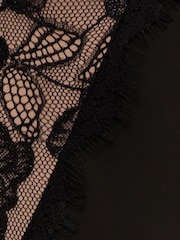 Adrianna Papell Black Stretch Satin Long Dress - Image 5 of 5