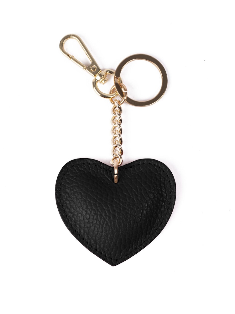 LRM Goods The Leather Heart Black Keyring - Image 2 of 2 LRM Goods The Leather Heart Black Keyring - Image 2 of 2