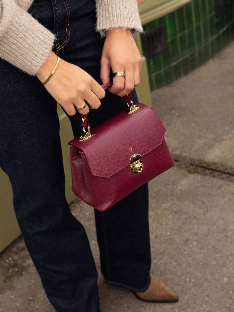 LRM Goods Red The Lucinda Leather Top Handle Bag - Image 1 of 4 LRM Goods Red The Lucinda Leather Top Handle Bag - Image 1 of 4