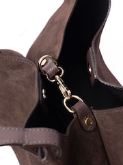 LRM Goods The Suede Lily Brown Tote Bag - Image 6 of 6