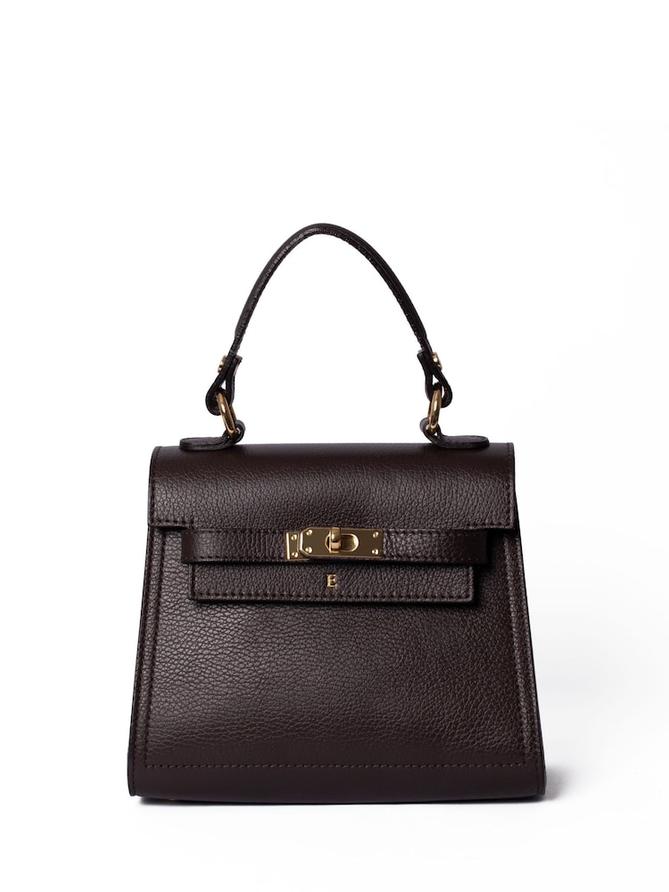 LRM Goods The Polly Leather Top Handle Brown Bag - Image 2 of 5 LRM Goods The Polly Leather Top Handle Brown Bag - Image 2 of 5