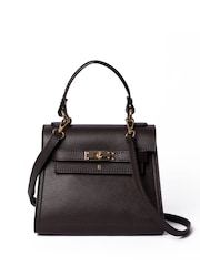 LRM Goods The Polly Leather Top Handle Brown Bag - Image 5 of 5