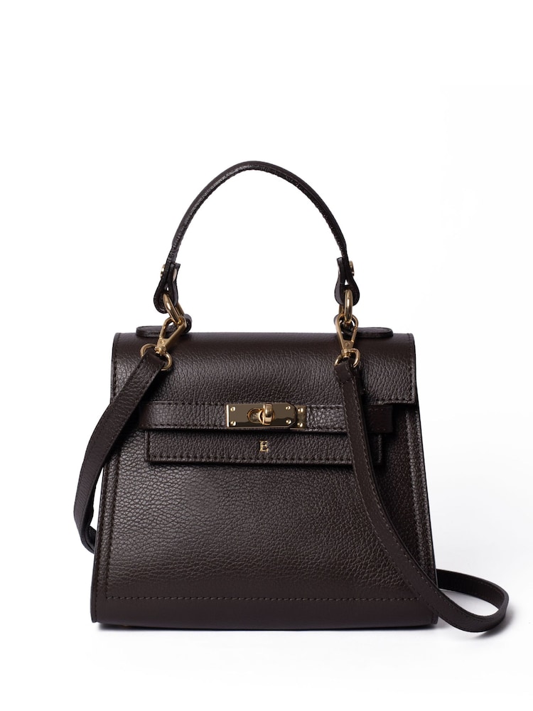 LRM Goods The Polly Leather Top Handle Brown Bag - Image 5 of 5 LRM Goods The Polly Leather Top Handle Brown Bag - Image 5 of 5