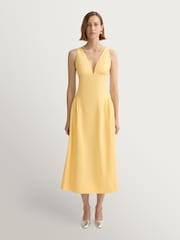Posse Yellow Lindie Bodice Midi Dress - Image 1 of 4