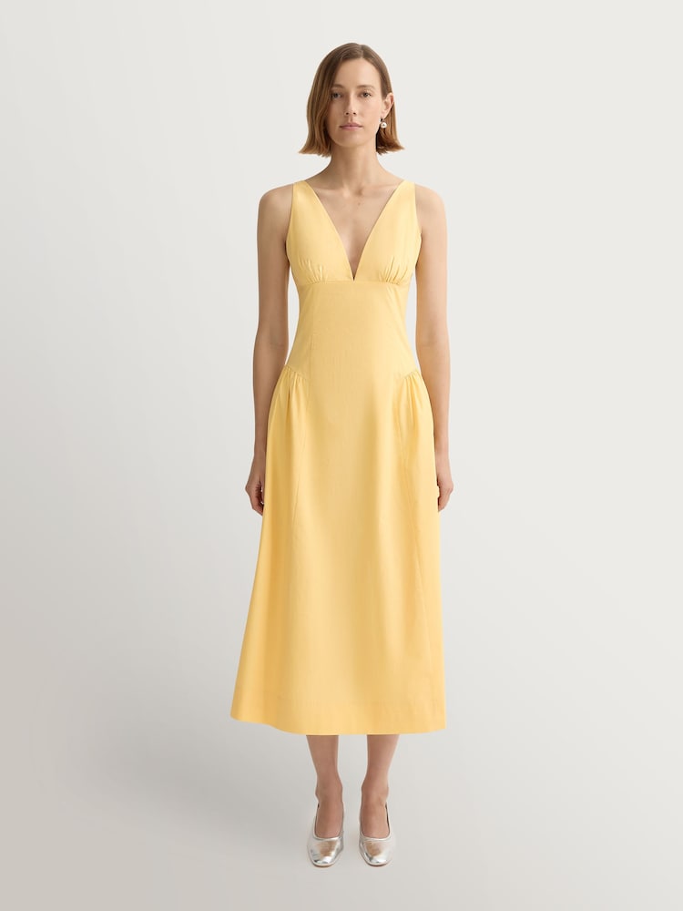 Posse Yellow Lindie Bodice Midi Dress - Image 1 of 4