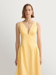 Posse Yellow Lindie Bodice Midi Dress - Image 3 of 4