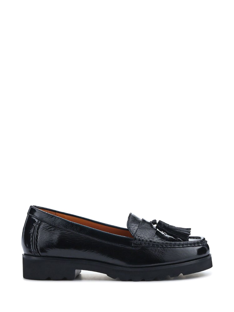 Jones Bootmaker Black Leather Casual Slip-On Shoes - Image 2 of 6 Jones Bootmaker Black Leather Casual Slip-On Shoes - Image 2 of 6