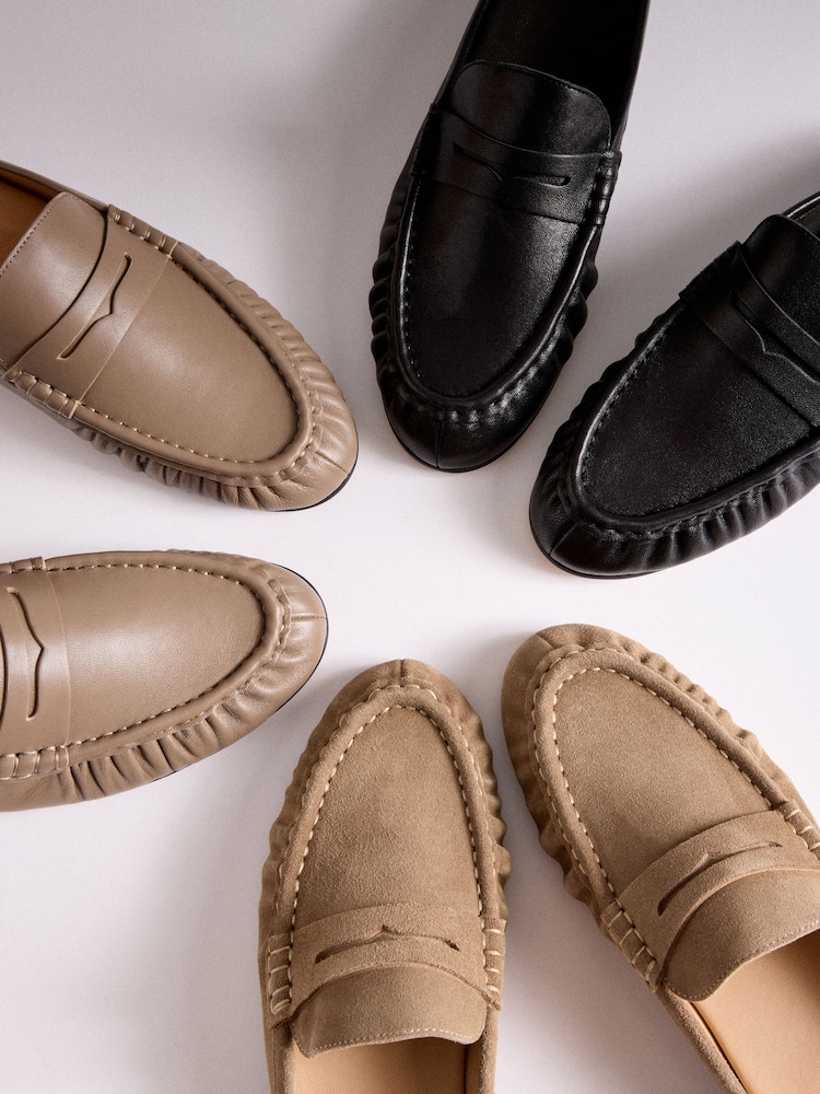 The Set Sand Premium Leather Suede Backless Loafers - Image 9 of 9