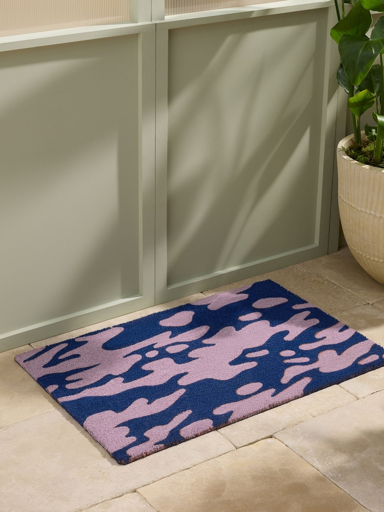 MADE.COM Blue Ripple Doormat - Image 1 of 4