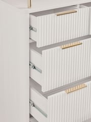 White Emilie Oak Effect Tall Chest of Drawers - Image 9 of 9