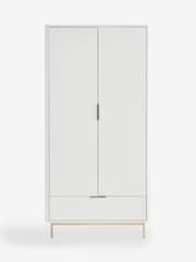 White Emilie Oak Effect Double, 1 Drawer Wardrobe - Image 6 of 9