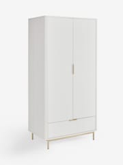 White Emilie Oak Effect Double, 1 Drawer Wardrobe - Image 8 of 9