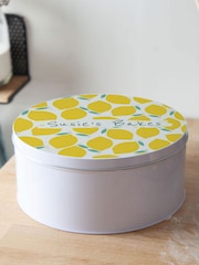 Lemons Pattern Personalised Cake Tin by No Ordinary Gift - Image 2 of 2