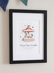 Funfair Carousel New Baby Details Print Mount by No Ordinary Gift - Image 1 of 2