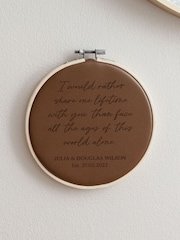 Special Lyric Quote or Vows Snippet Leather Anniversary Hoop by No Ordinary Gift - Image 2 of 2