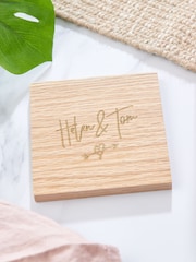 Personalised Couples Engagement Coaster by No Ordinary Gift - Image 1 of 1