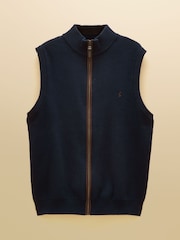 Joules Navy Hillside Zip Up Gilet - Image 10 of 10