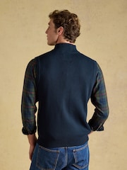 Joules Navy Hillside Zip Up Gilet - Image 2 of 10