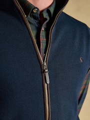 Joules Navy Hillside Zip Up Gilet - Image 5 of 10