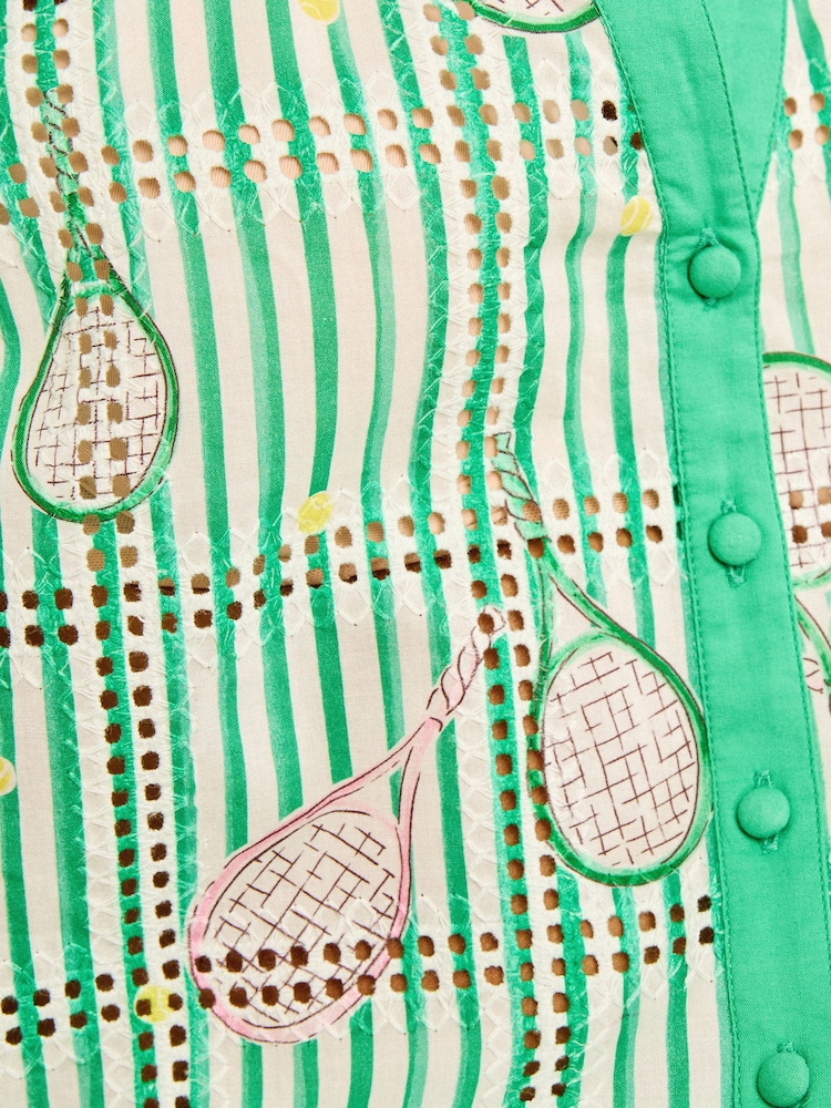 Blusa con muesca en el cuello con bordado de Love & Roses - Imagen 5 de 5