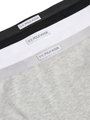 U.S. Polo Assn Lace Trim Rib Shorts 3 Pack Knickers - Imagen 3 de 3