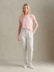 رمادي - بنطلون رياضي نسائي بشعار فارسين متناسق بحافة قابلة للطي من U.S. Polo Assn - صورة 5 من 9