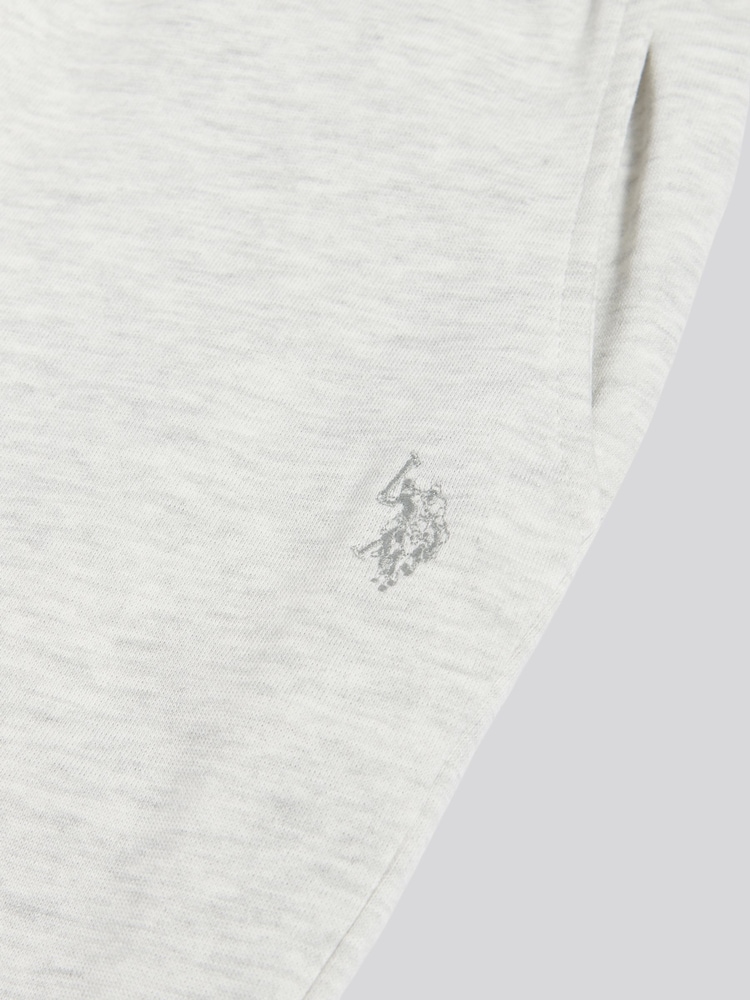 رمادي - بنطلون رياضي نسائي بشعار فارسين متناسق بحافة قابلة للطي من U.S. Polo Assn - صورة 9 من 9