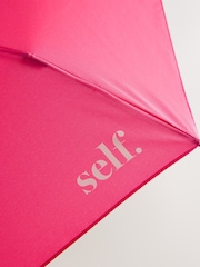 self. Pink Print Compact Umbrella - Image 3 of 4