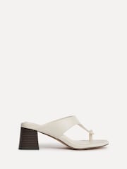 Cream - Linzi Briar Toe Post Hule Heel Sandals - Bild 2 von 5