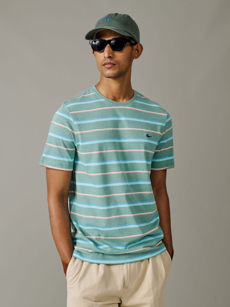Aubin Green Berkeley Slub T-Shirt - Image 1 of 5
